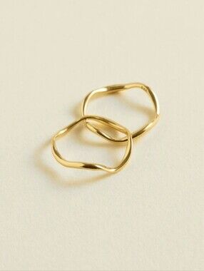 Madewell Twisted Gold Tone Stackable Rings